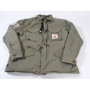 10.Deep Field Jacket Mens Small Green Tenth‎ Division Floral Patch Military Coat